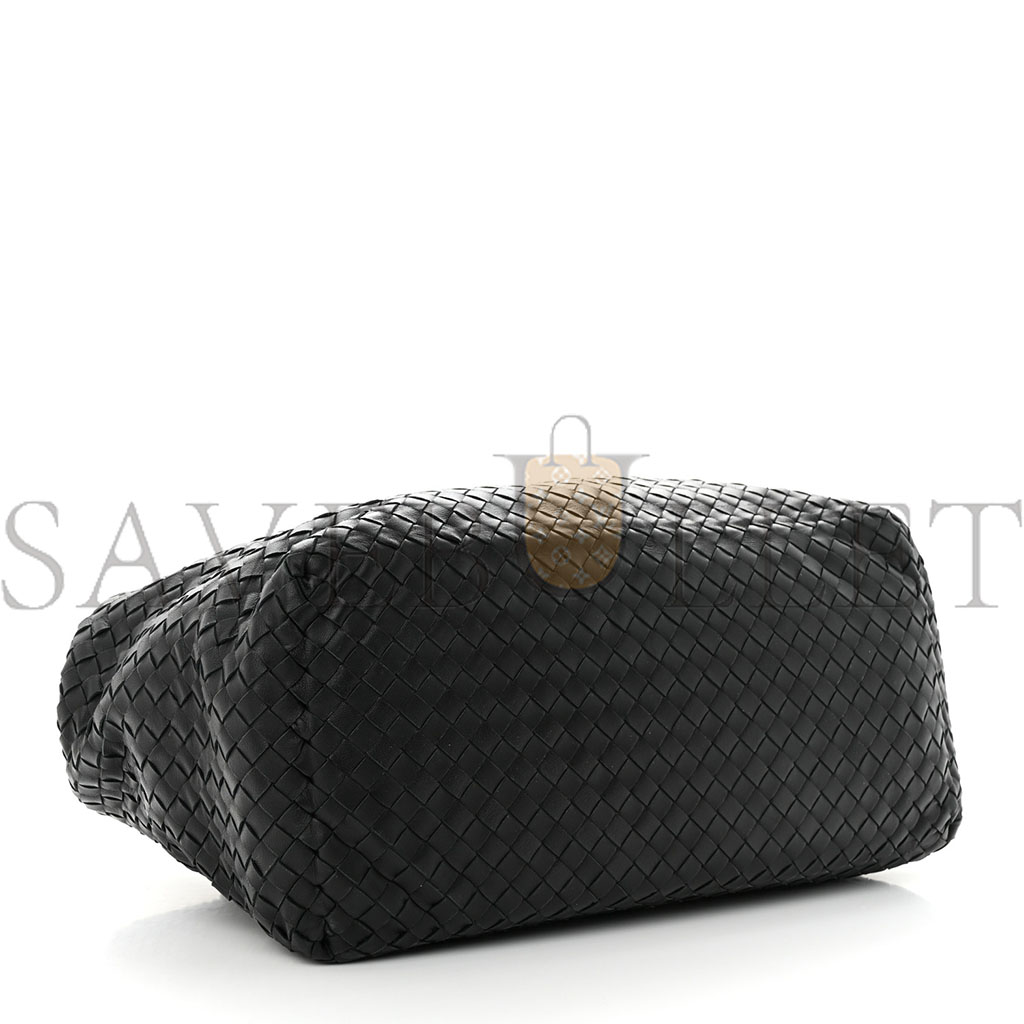 BOTTEGA VENETA NAPPA INTRECCIATO AYERS BRICK TOTE BLACK (33*23*17cm)