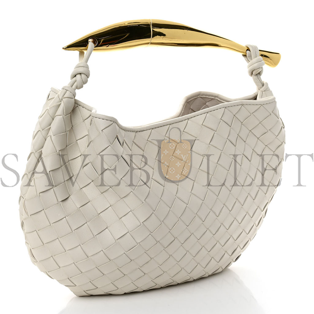 BOTTEGA VENETA NAPPA INTRECCIATO SARDINE BAG CHALK (36*23*3cm)