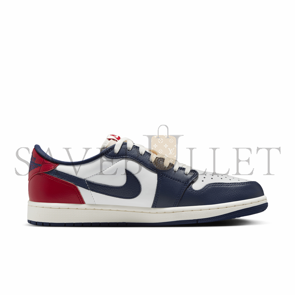 NIKE AIR JORDAN 1 LOW OG GYM RED & MIDNIGHT NAVY HQ2993-100