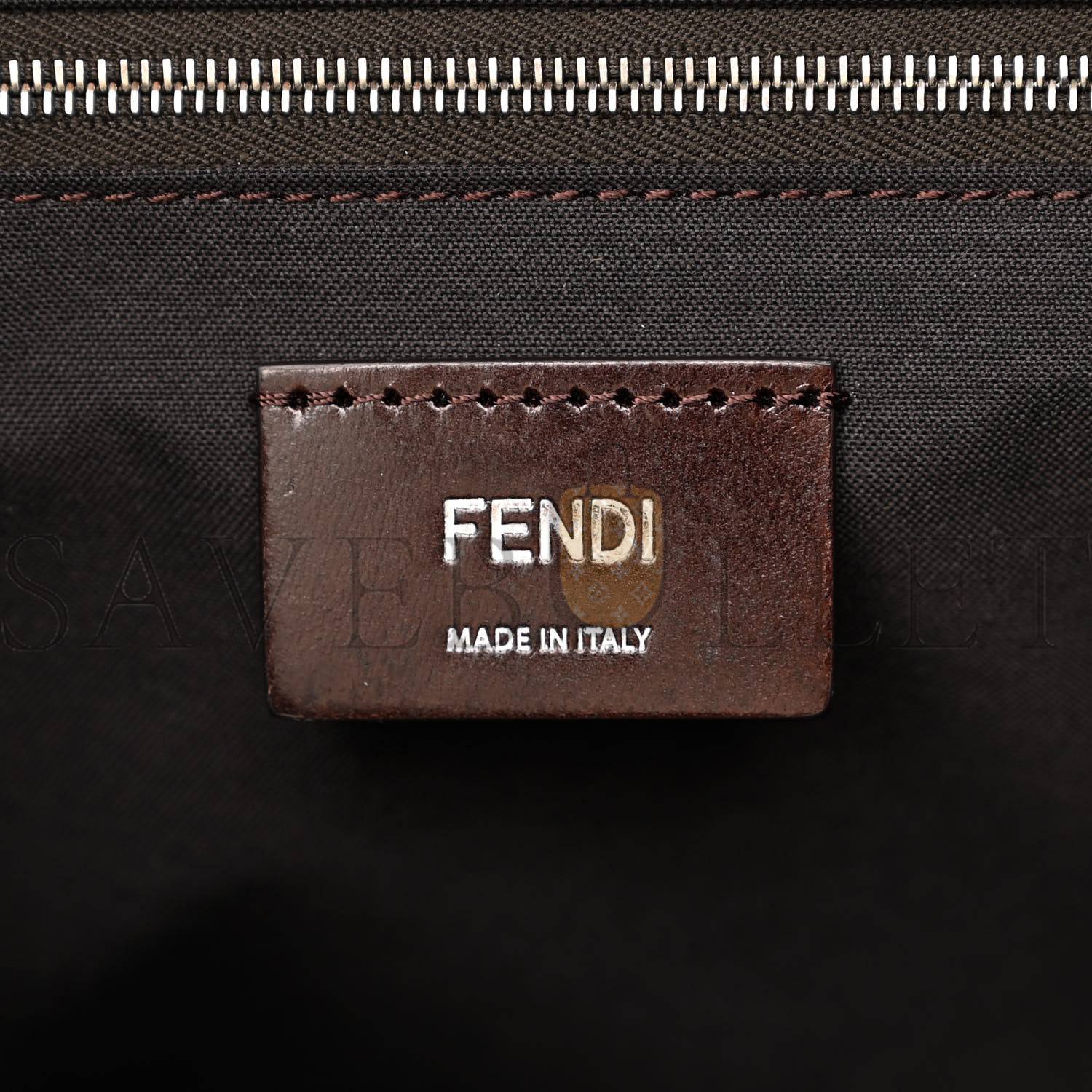 FENDI RECYCLED FABRIC JACQUARD VITELLO ASTRO FF 1974 LARGE FENDI STRIKE BACKPACK TOBACCO MORO EBANO (46*34*15cm)