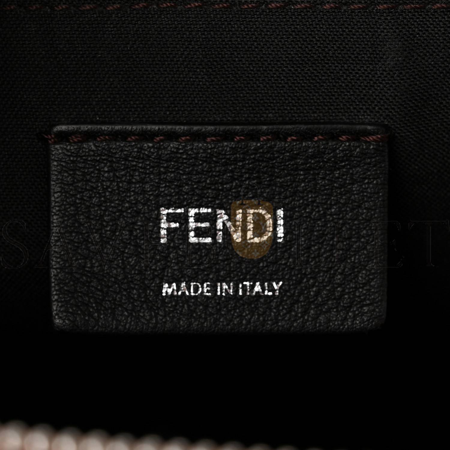 FENDI VITELLO KING LOGO EMBOSSED MEDIUM BY THE WAY BOSTON BAG CUOIO (28*19*13cm)