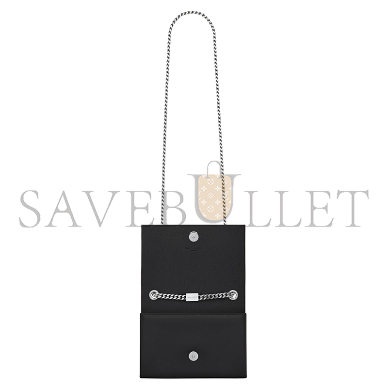 YSL KATE SMALL IN GRAIN DE POUDRE EMBOSSED LEATHER 469390BOW0N1000 (20*12.5*5cm)