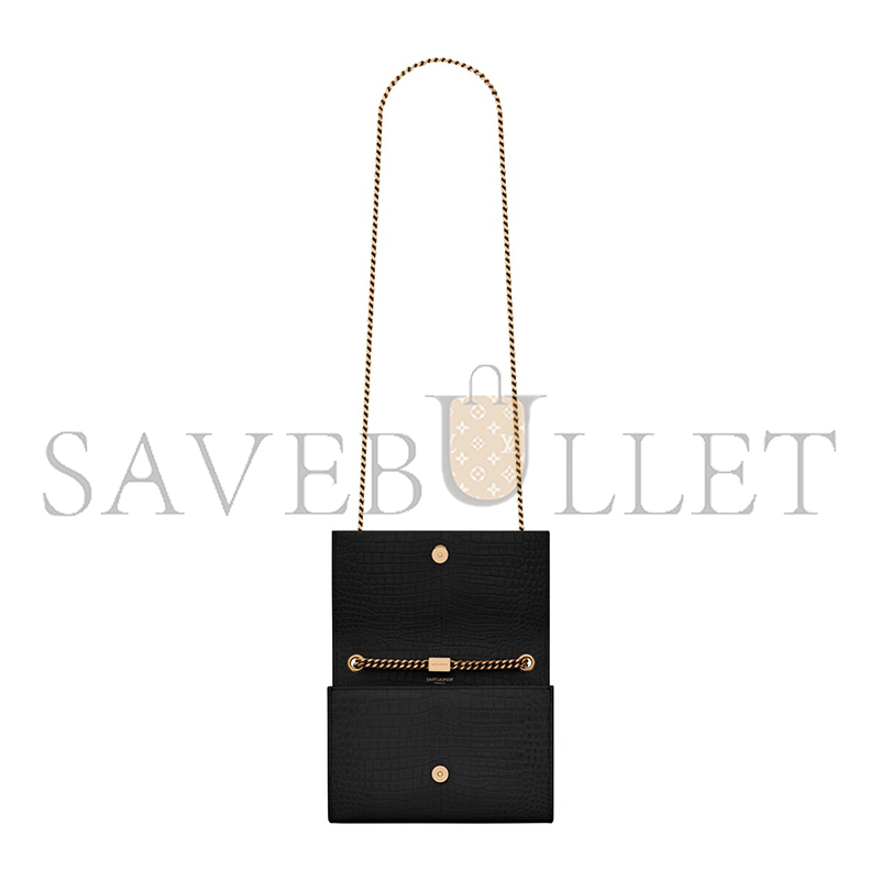 YSL KATE SMALL TASSEL IN CROCODILE-EMBOSSED LEATHER 474366DND0J1000 (20*12.5*5cm)