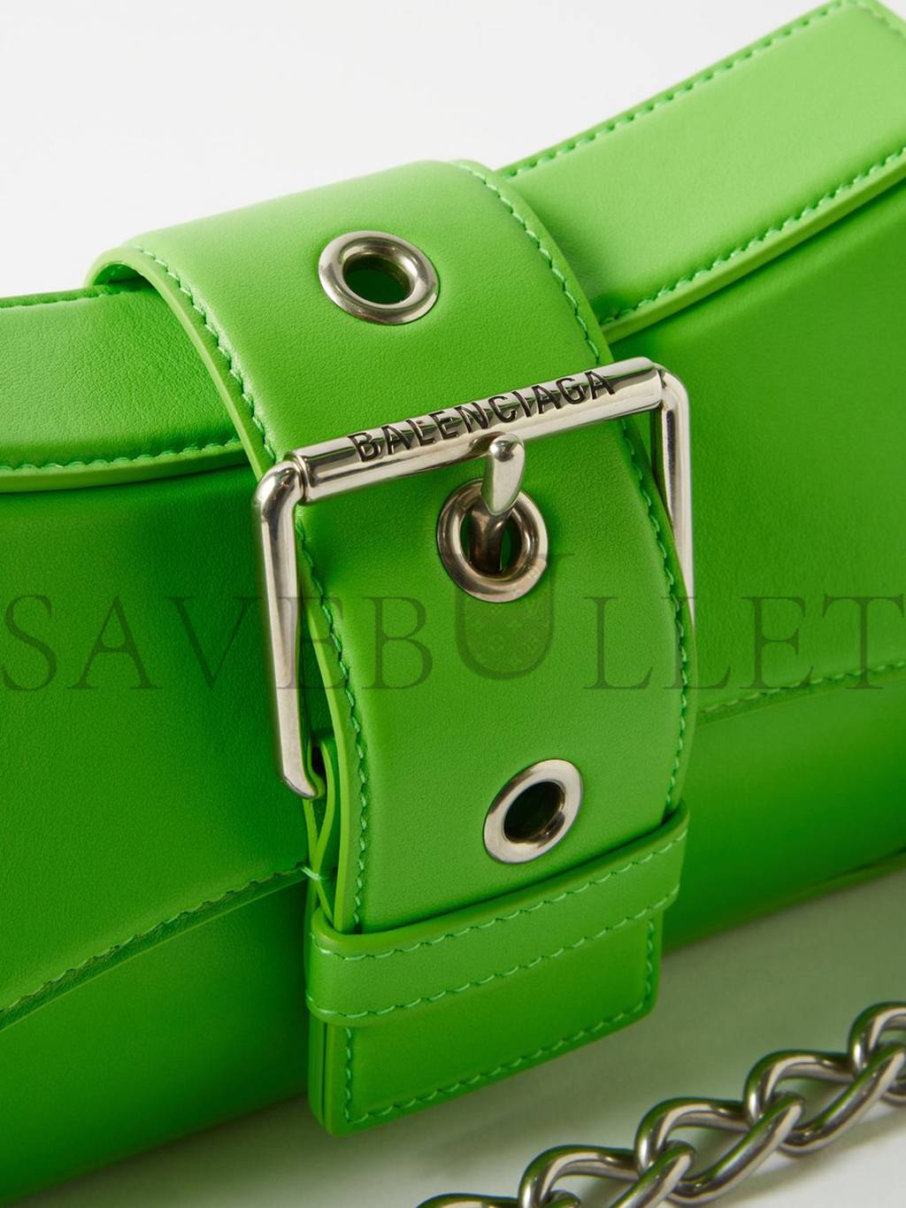 BALENCIAGA GREEN LINDSAY S LEATHER SHOULDER BAG MATCHESFASHION US (28*11*5cm)