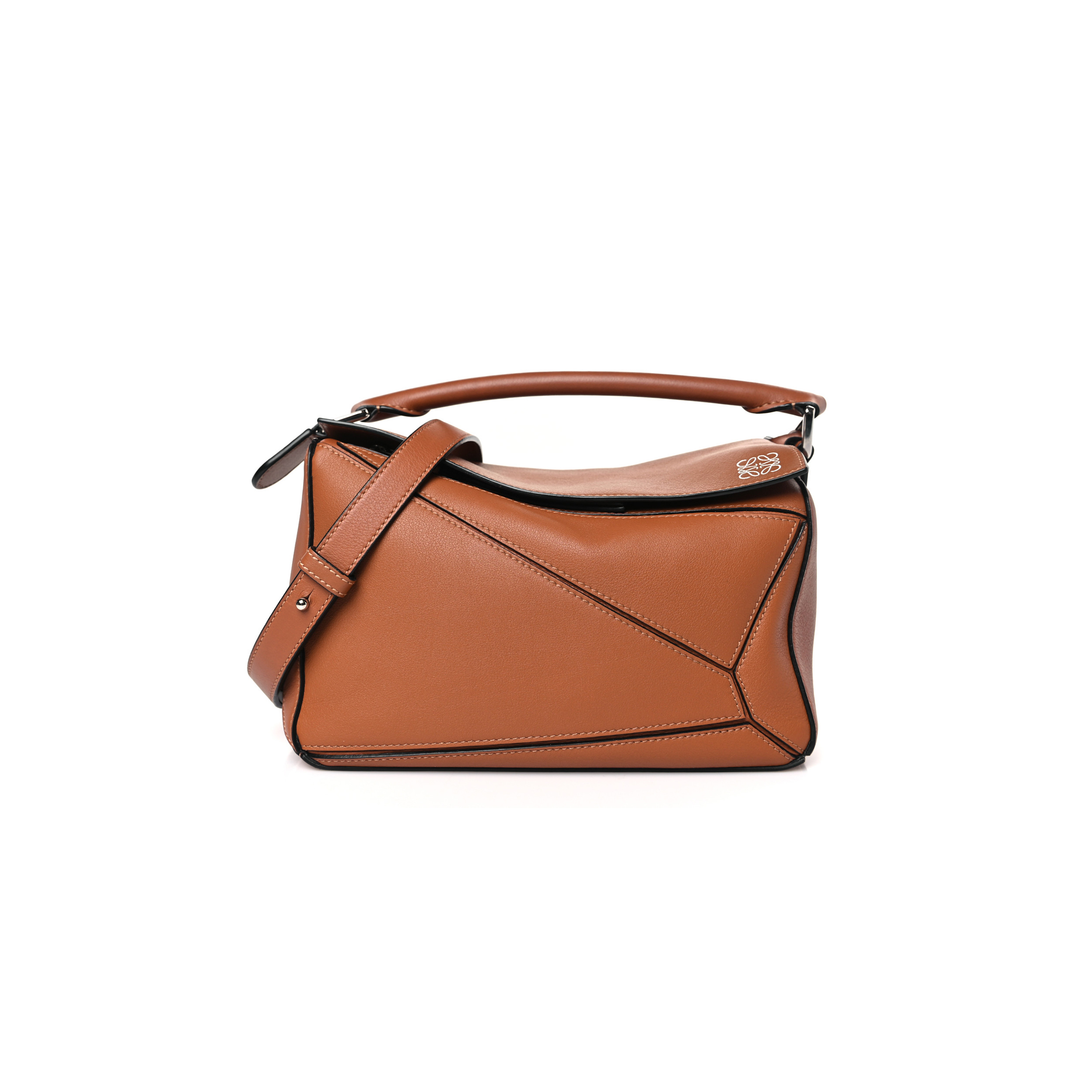 LOEWE CALFSKIN SMALL PUZZLE BAG TAN (24*16.5*10.5cm)