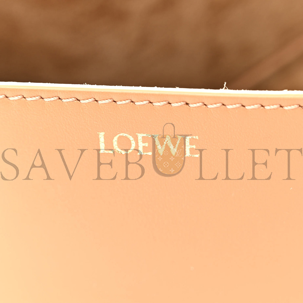 LOEWE SHINY CALFSKIN MINI PUZZLE FOLD TOTE WARM DESERT (20*16*10cm)